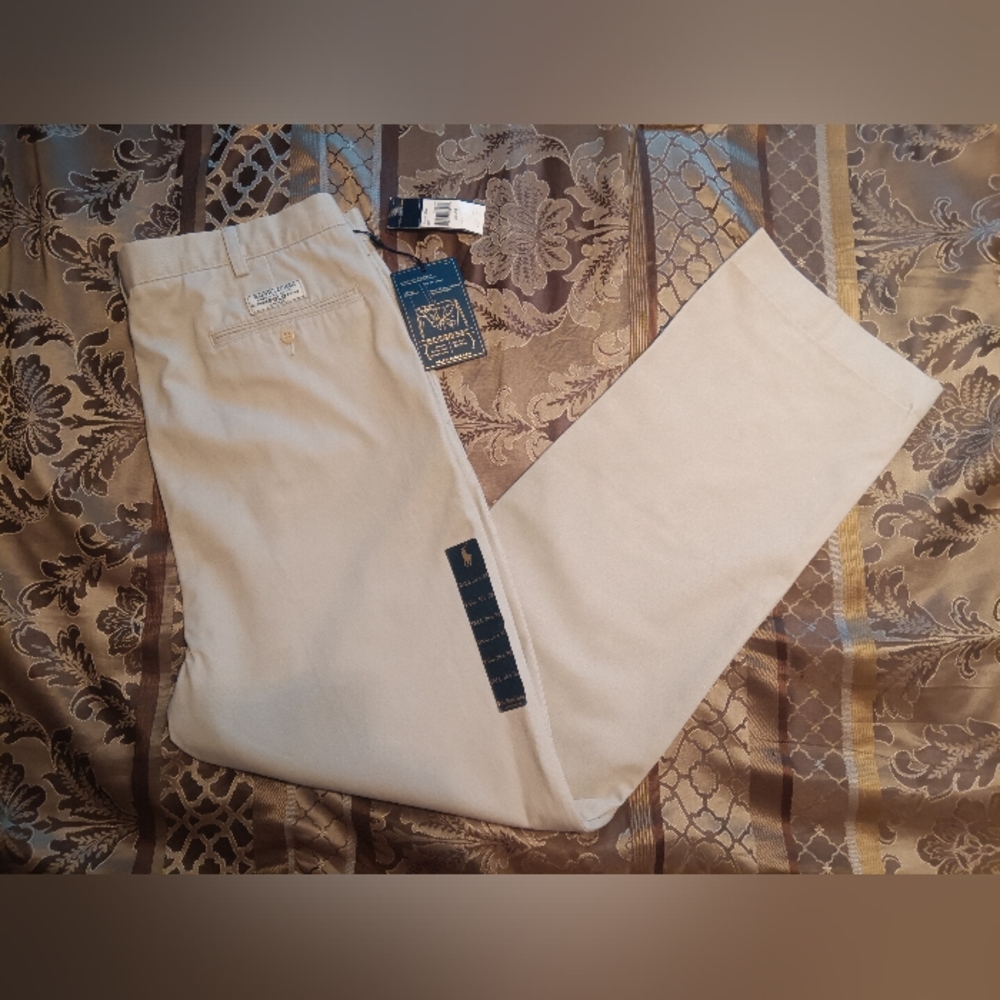 RALPH LAUREN CLASSIC CHINO PANT, SIZE TALL 36 × 38